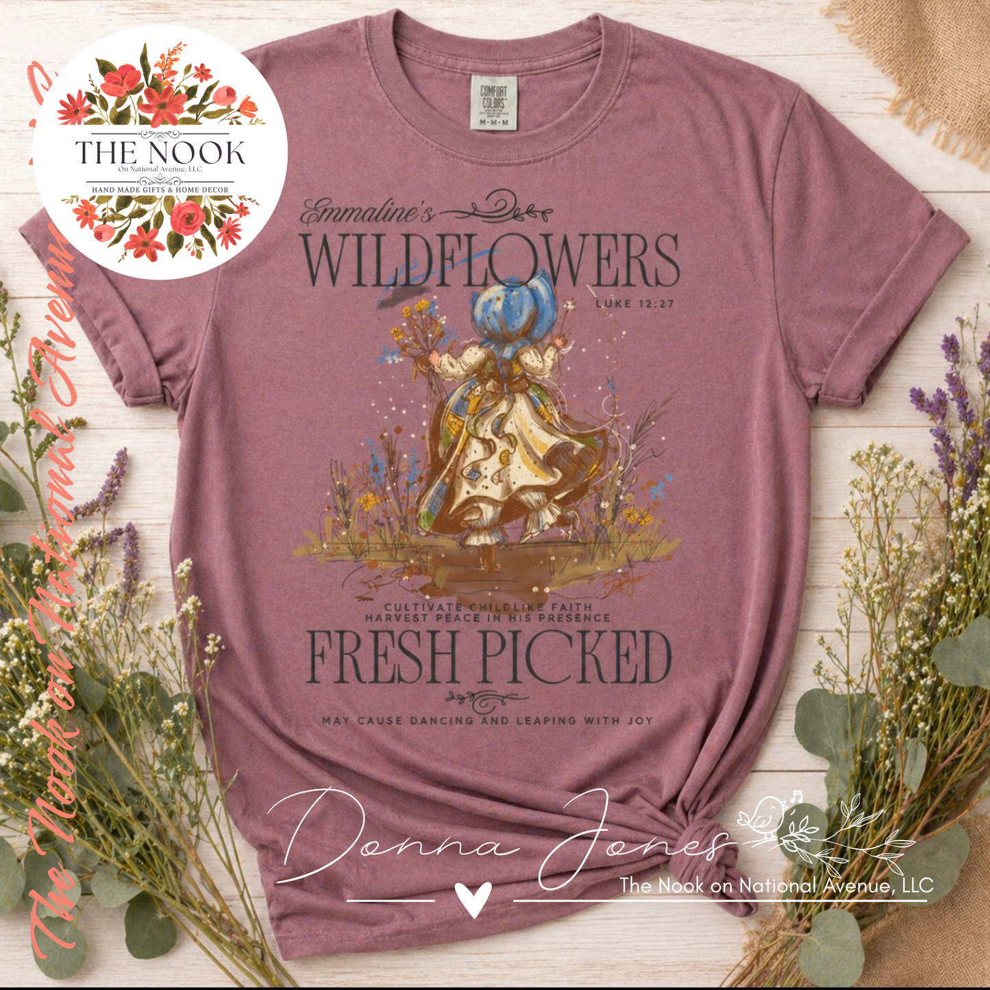Wildflower T-Shirt by Donna Jones